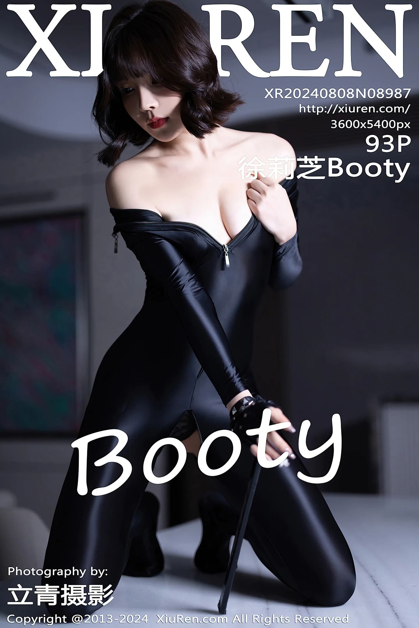 [XiuRen秀人网]VOL.8987 女神徐莉芝Booty黑色连体皮衣+红色情趣内衣秀惹火身材诱惑写真93P-秀人网官方网站